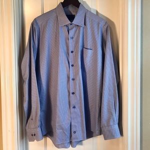 David Donahue Blue&Purple Plaid Sport shirt